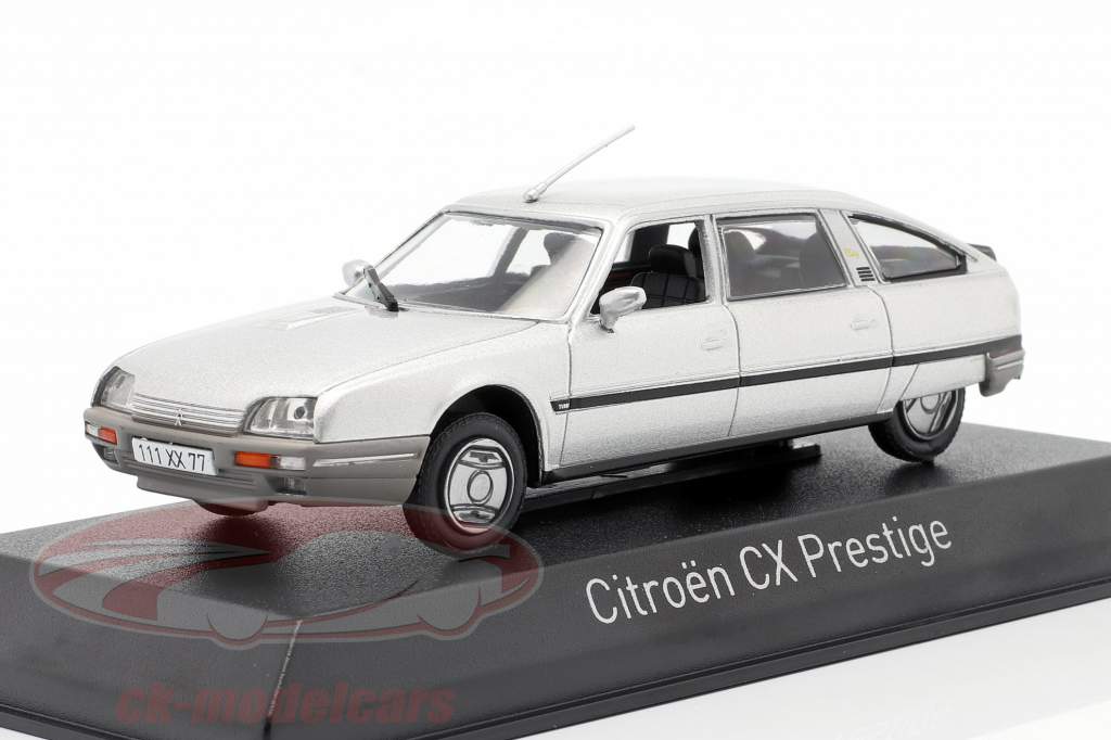 Citroen CX Turbo 2 Prestige Byggeår 1986 sølv metallisk 1:43 Norev