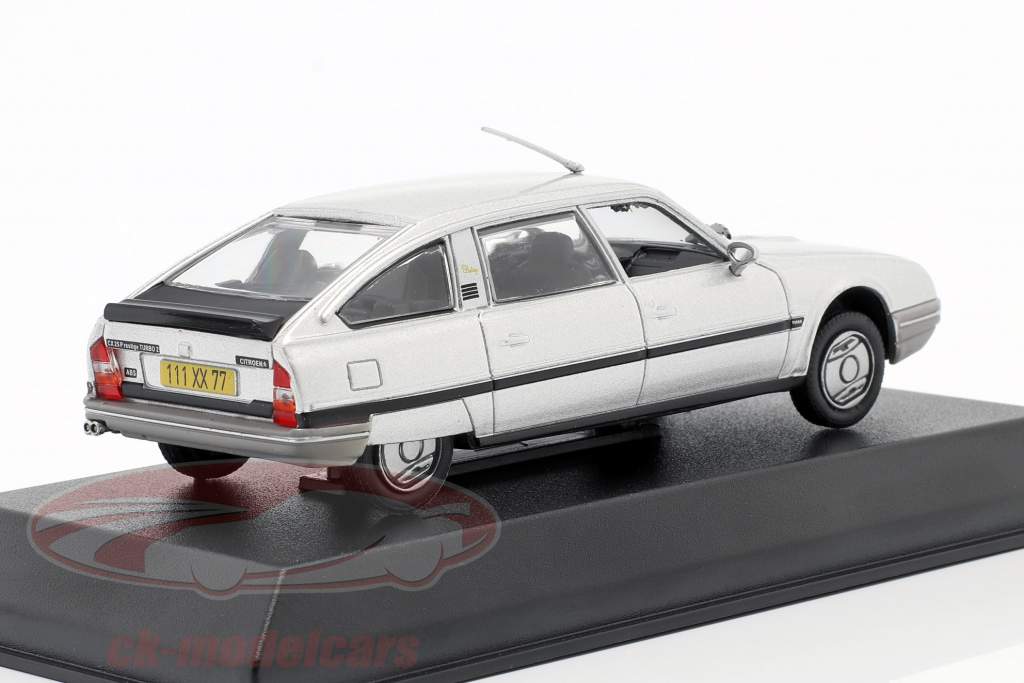 Citroen CX Turbo 2 Prestige Byggeår 1986 sølv metallisk 1:43 Norev