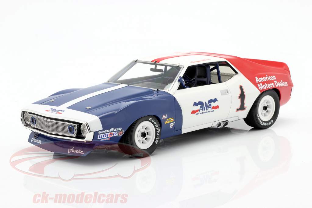 AMC Javelin #1 Trans Am champion 1972 George Follmer 1:18 Real Art Replicas