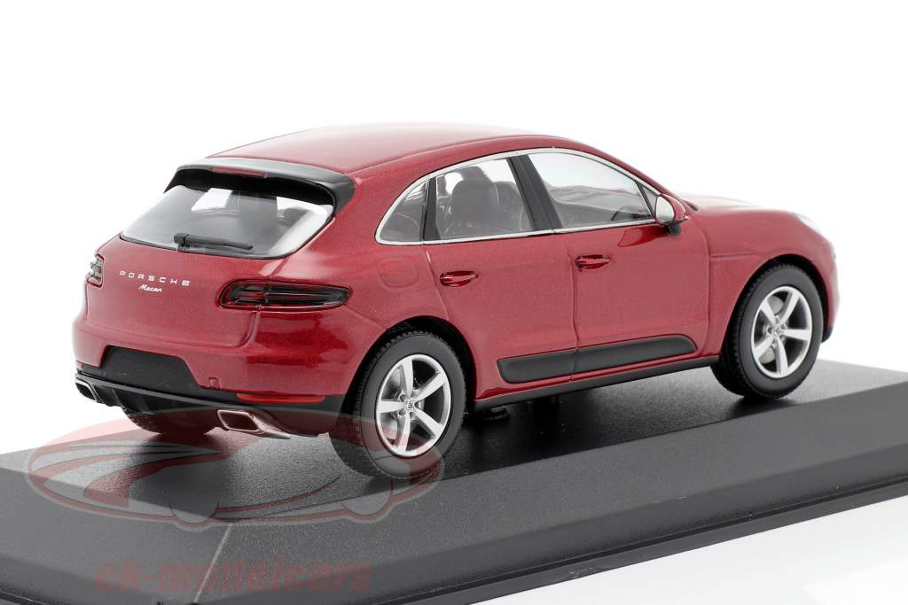 Porsche Macan jaar 2013 rood metalen 1:43 Minichamps