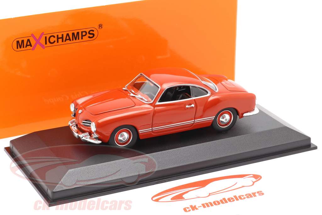 Volkswagen VW Karmann Ghia cupê Ano de construção 1955 vermelho 1:43 Minichamps