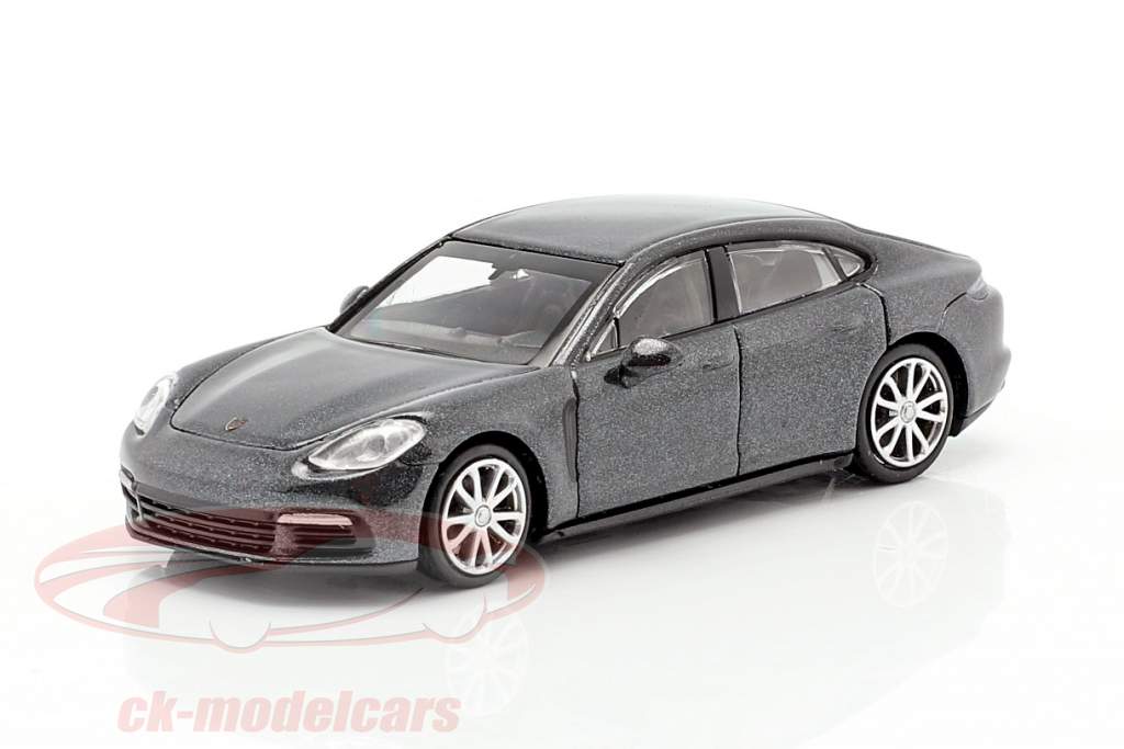 Porsche Panamera 4S Ano de construção 2015 cinzento metálico 1:87 Minichamps