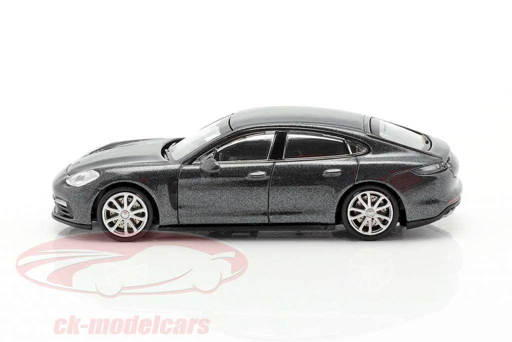 Porsche Panamera 4S Ano de construção 2015 cinzento metálico 1:87 Minichamps