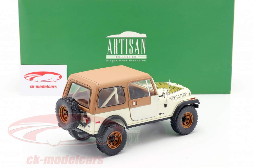 Jeep CJ-7 Dixie 建设年份 1979 白色 1:18 Greenlight