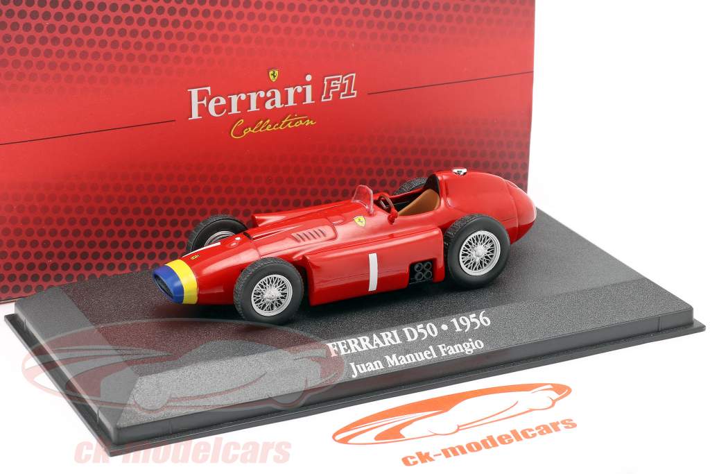 Juan Manuel Fangio Ferrari D50 #1 wereldkampioen formule 1 1956 1:43 Atlas