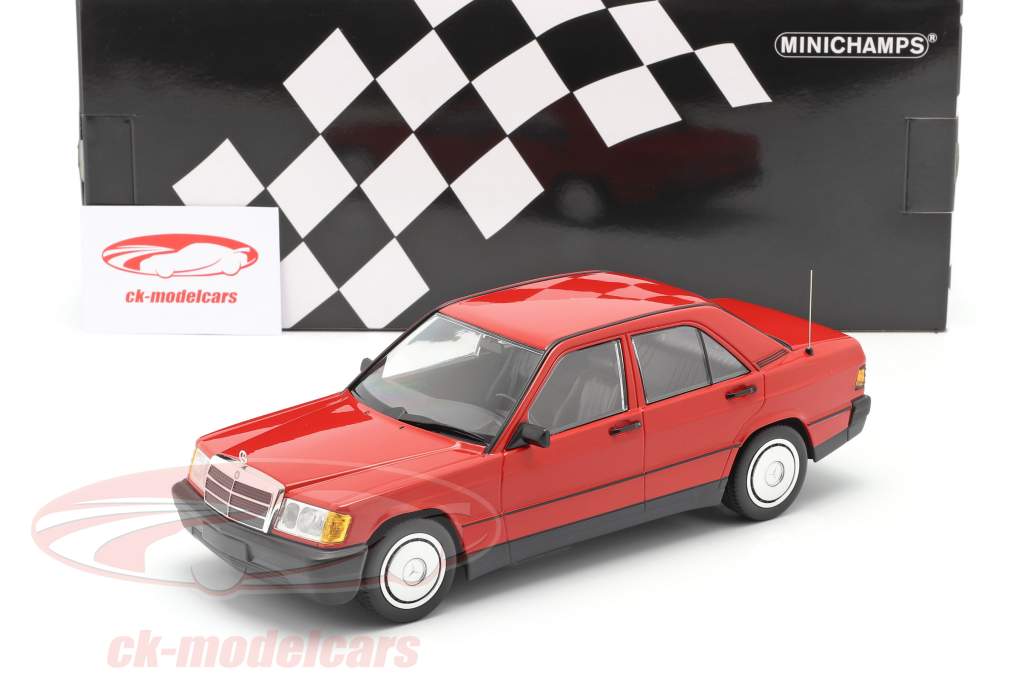 Mercedes-Benz 190E (W201) Construction year 1982 red 1:18 Minichamps