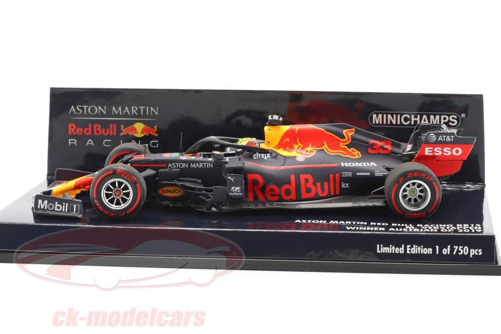Max Verstappen Red Bull Racing RB15 #33 winnaar Oostenrijks GP F1 2019 1:43 Minichamps
