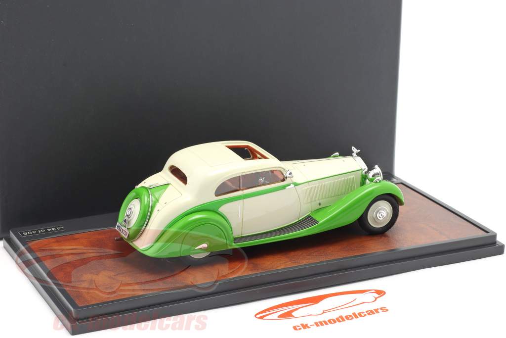 Rolls Royce Phantom II Continental Sports Coupe 1935 green / cream 1:43 Matrix