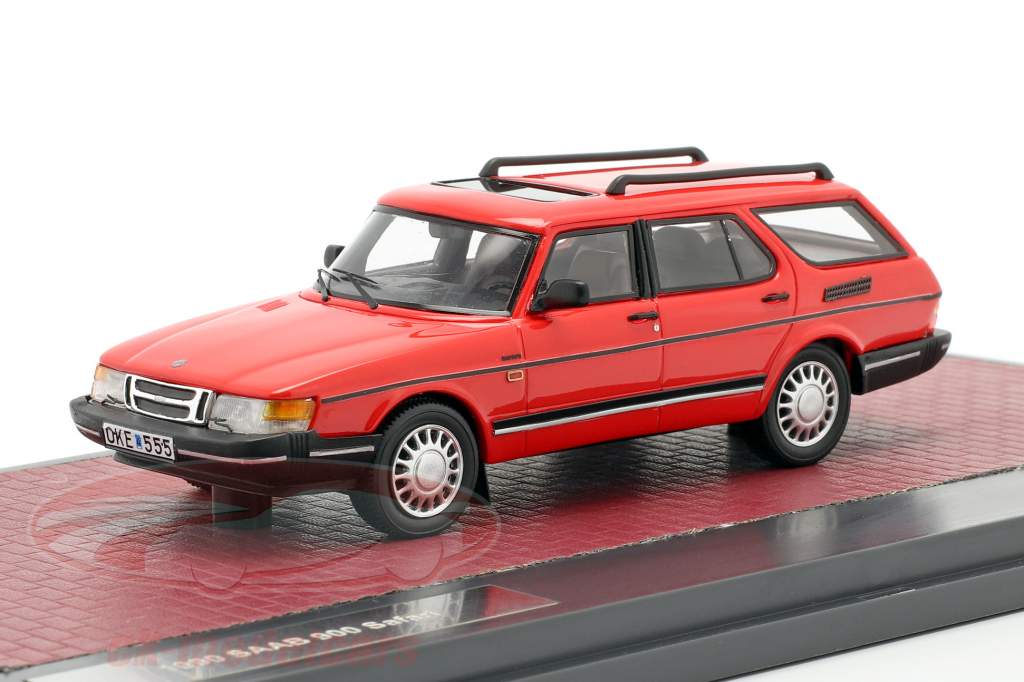 Saab 900 Safari Byggeår 1990 rød 1:43 Matrix