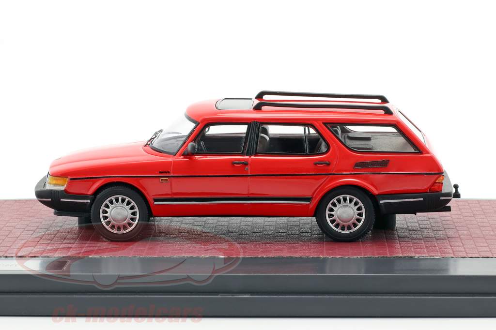 Saab 900 Safari Byggeår 1990 rød 1:43 Matrix