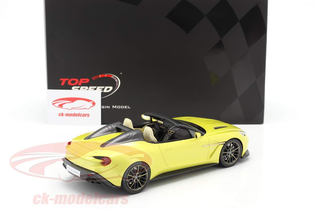 Aston Martin Vanquish Zagato Speedster 2017 cosmopolitan Jaune 1:18 TrueScale