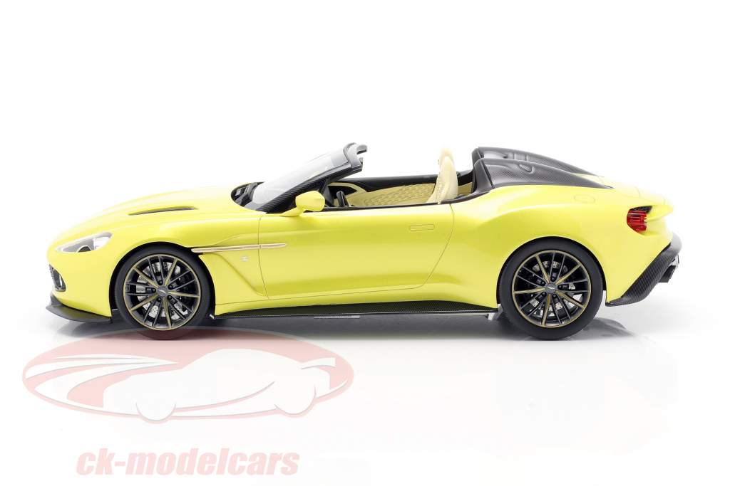 Aston Martin Vanquish Zagato Speedster 2017 cosmopolitan Jaune 1:18 TrueScale