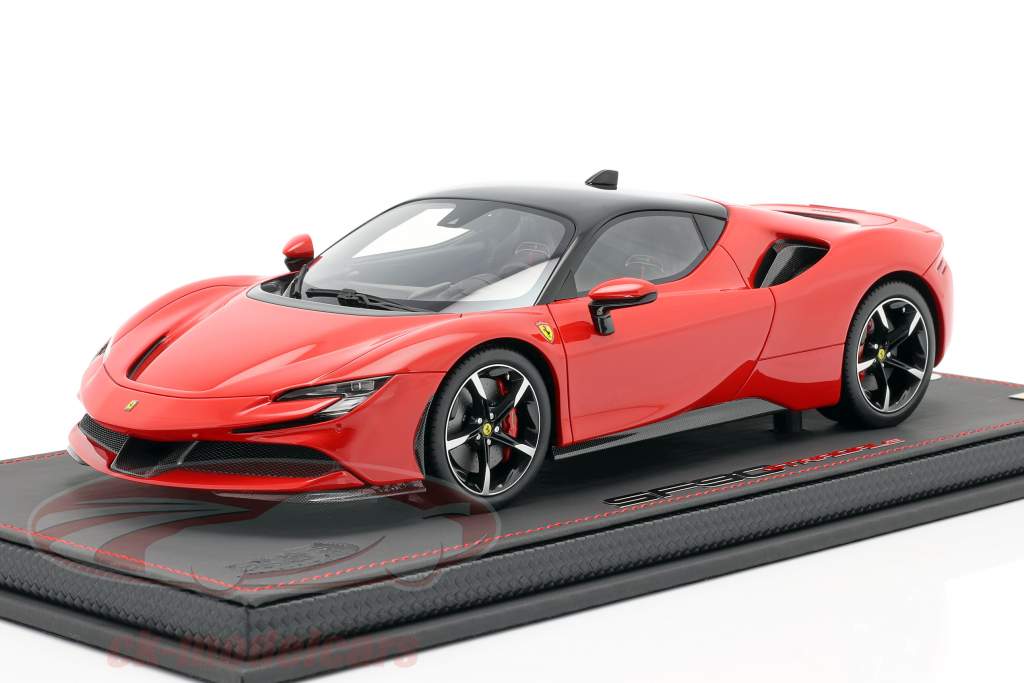 Ferrari SF90 Stradale 建设年份 2019 科萨 红色 / 黑色 1:18 BBR