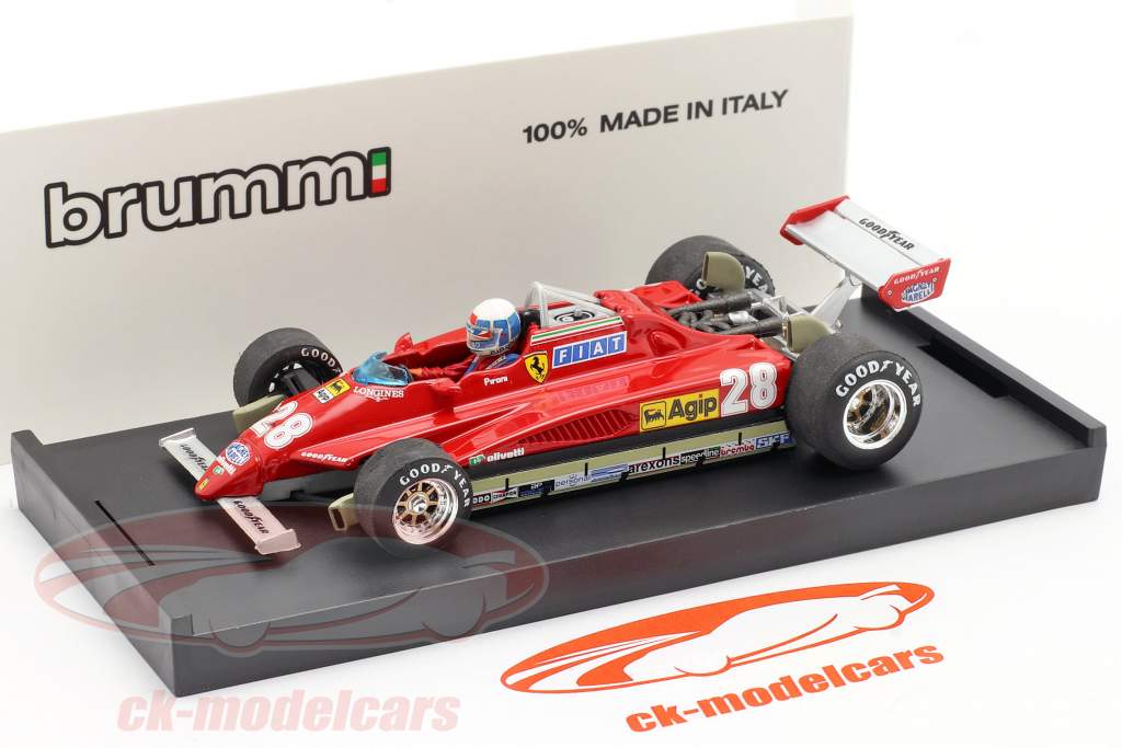 Didier Pironi Ferrari 126C2 Turbo #28 GP San Marino formula 1 1982 1:43 Brumm