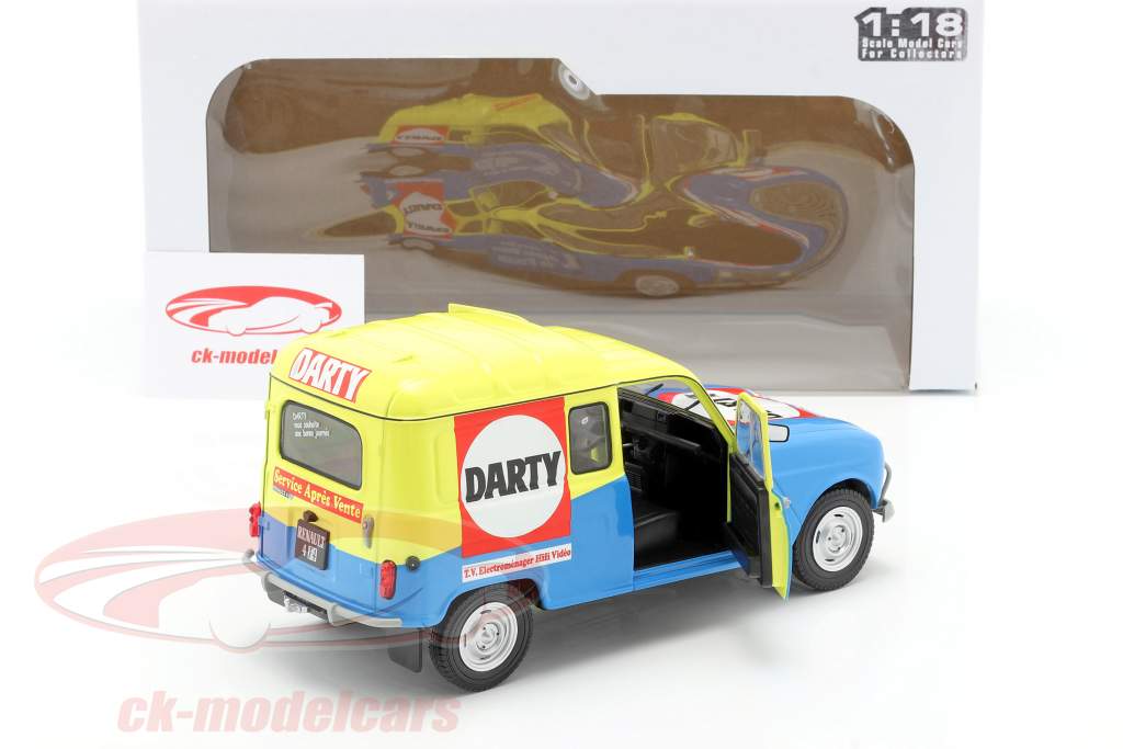 Renault 4 F4 Darty year 1988 blue / yellow 1:18 Solido