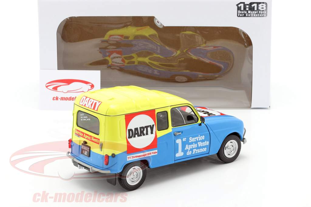 Renault 4 F4 Darty year 1988 blue / yellow 1:18 Solido
