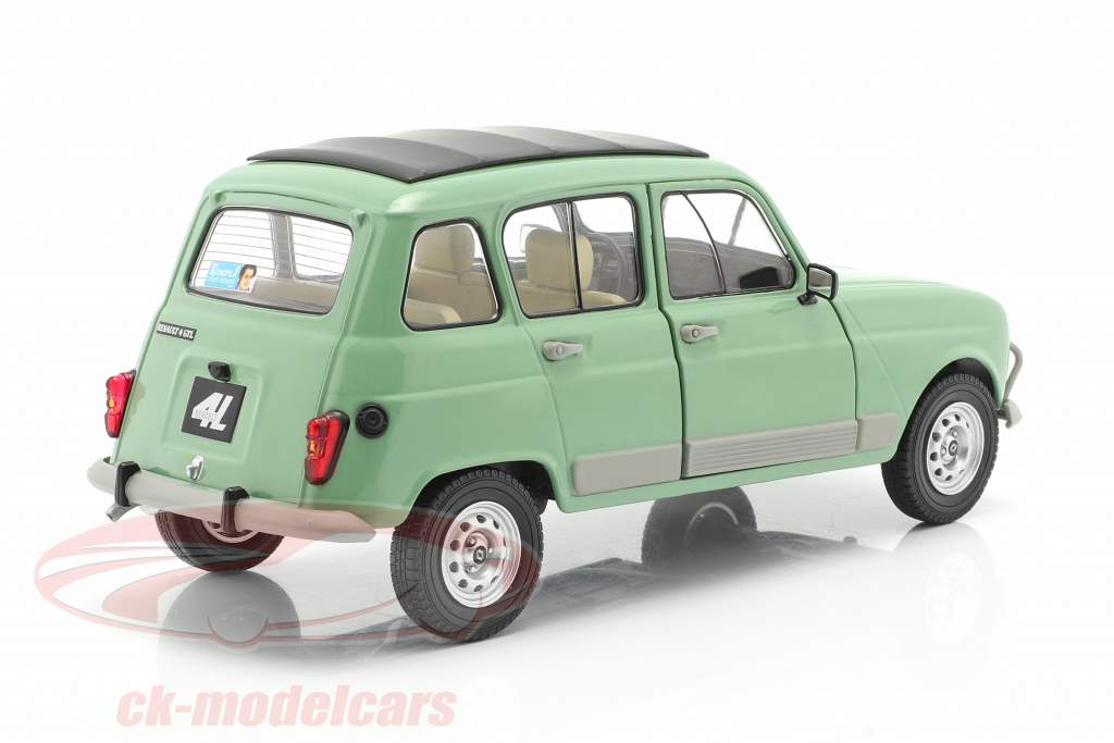 Renault 4L GTL year 1978 celadon green 1:18 Solido