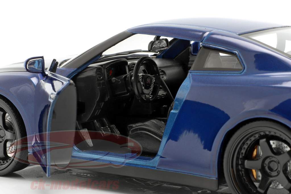 Nissan GT-R (R35) Baujahr 2009 Fast and Furious 7 2015 dunkelblau 1:24 Jada Toys