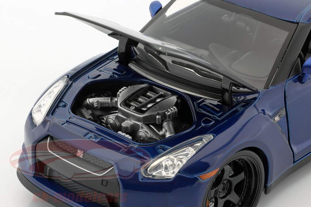 Nissan GT-R (R35) Baujahr 2009 Fast and Furious 7 2015 dunkelblau 1:24 Jada Toys
