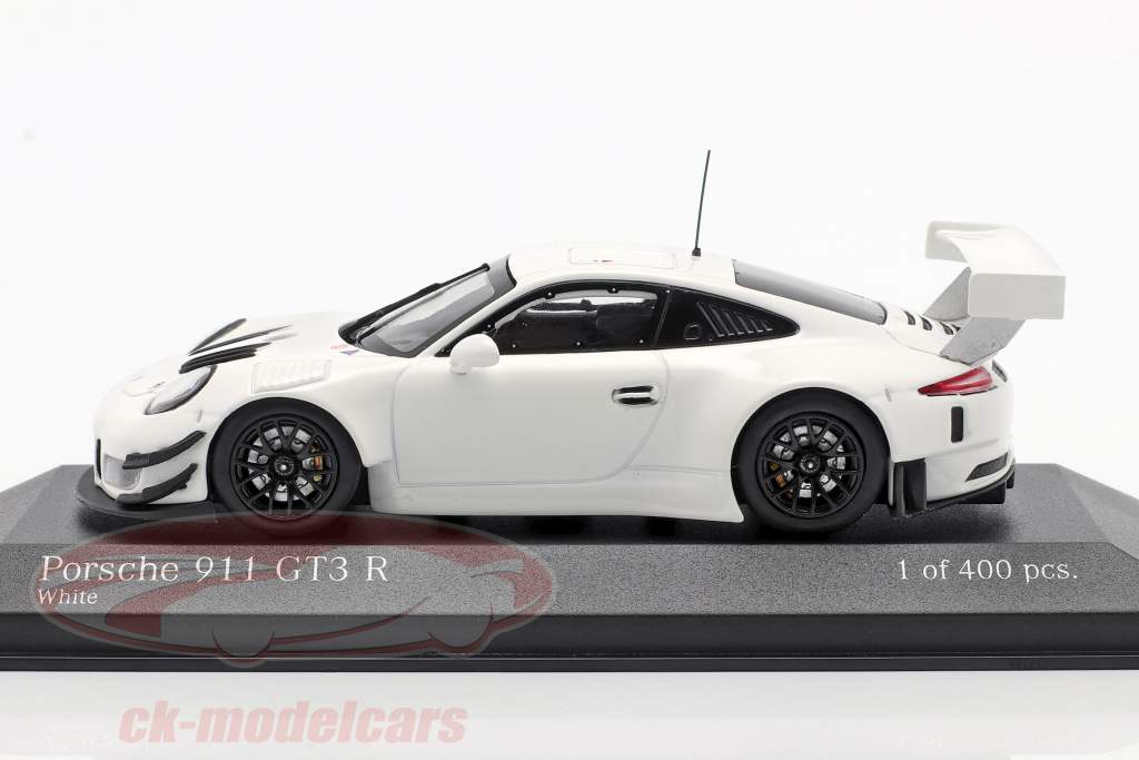 Porsche 911 (991) GT3 R Plain Body Version 2018 hvid 1:43 Minichamps