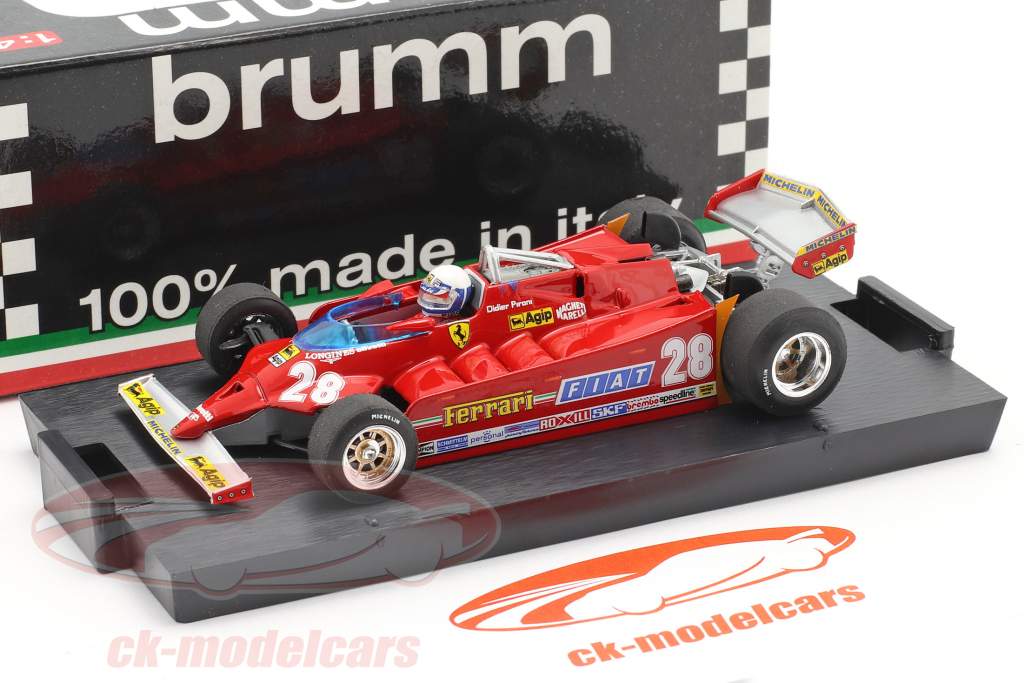 D. Pironi Ferrari 126CK Tubro COMPREX USA GP di Formula 1 1981 1:43 Brumm