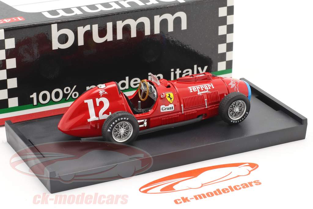 Alberto Ascari Ferrari 375 #12 世界冠军 Indianapolis 公式 1 1952 1:43 Brumm