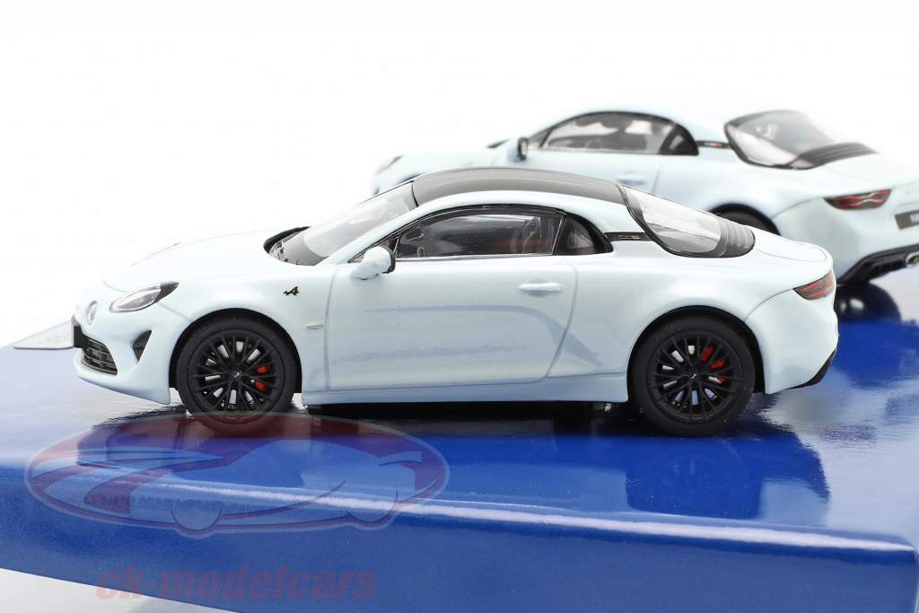 2-Car Set Alpine A110 Pure & A110S year 2019 white 1:43 Norev
