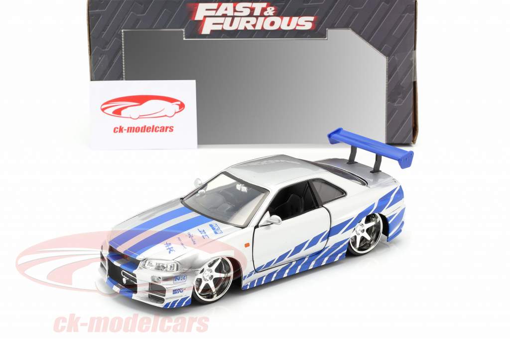 Brian's Nissan Skyline GT-R (R34) Filme 2 Fast 2 Furious 2003 1:24 Jada Toys