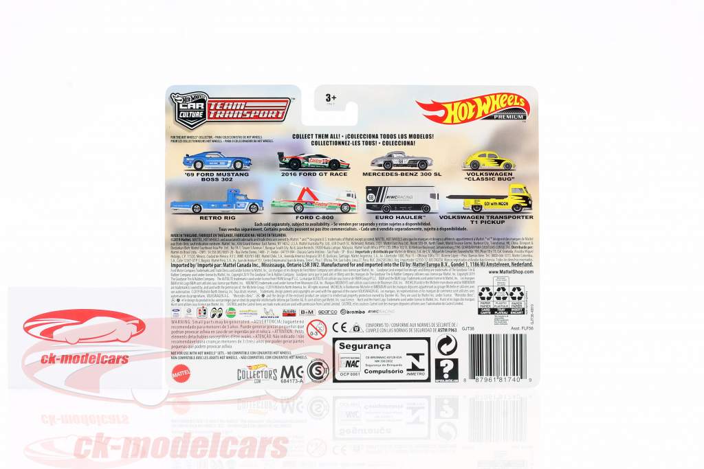 Set Team Transport: Ford Mustang Boss 302 1969 & Retro Rig 1:64 HotWheels
