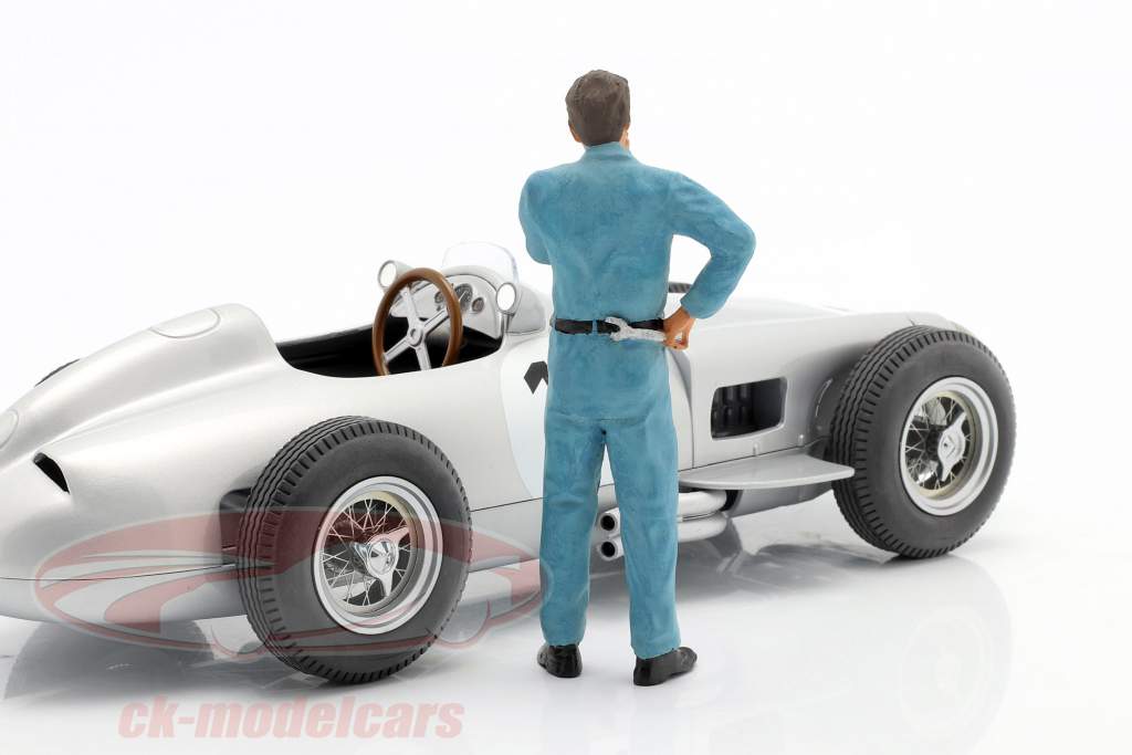 mecânico com azul macacão pensativo figura 1:18 FigurenManufaktur