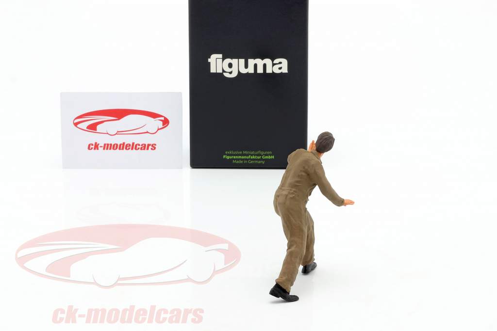 monteur met bruin overalls duim zeer figuur 1:18 FigurenManufaktur