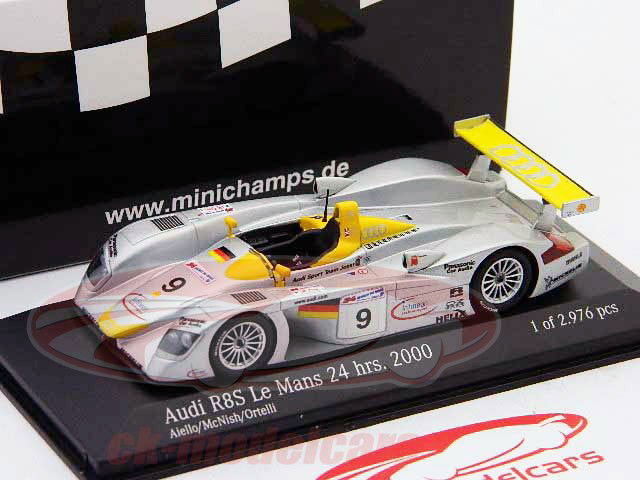 Audi R8S #9 第二 24h LeMans 2000 Aiello, McNish, Ortelli 1:43 Minichamps