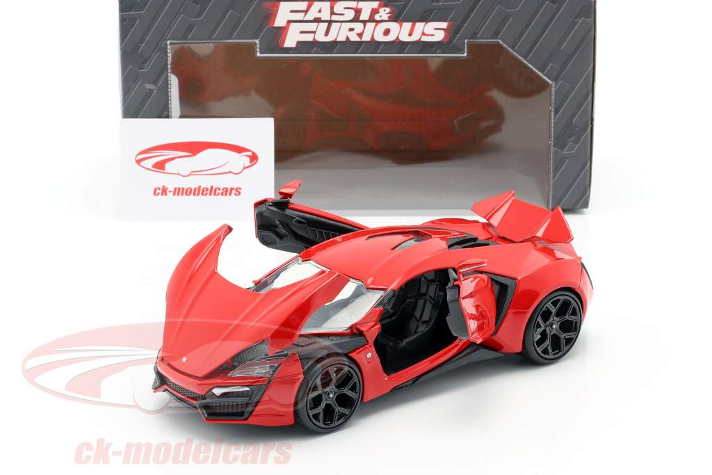 类肯 翰破儿(lykan hypersport)跑车~ 电影:速度与激情7 2015 红色 1:24 佳达 Jada Toys