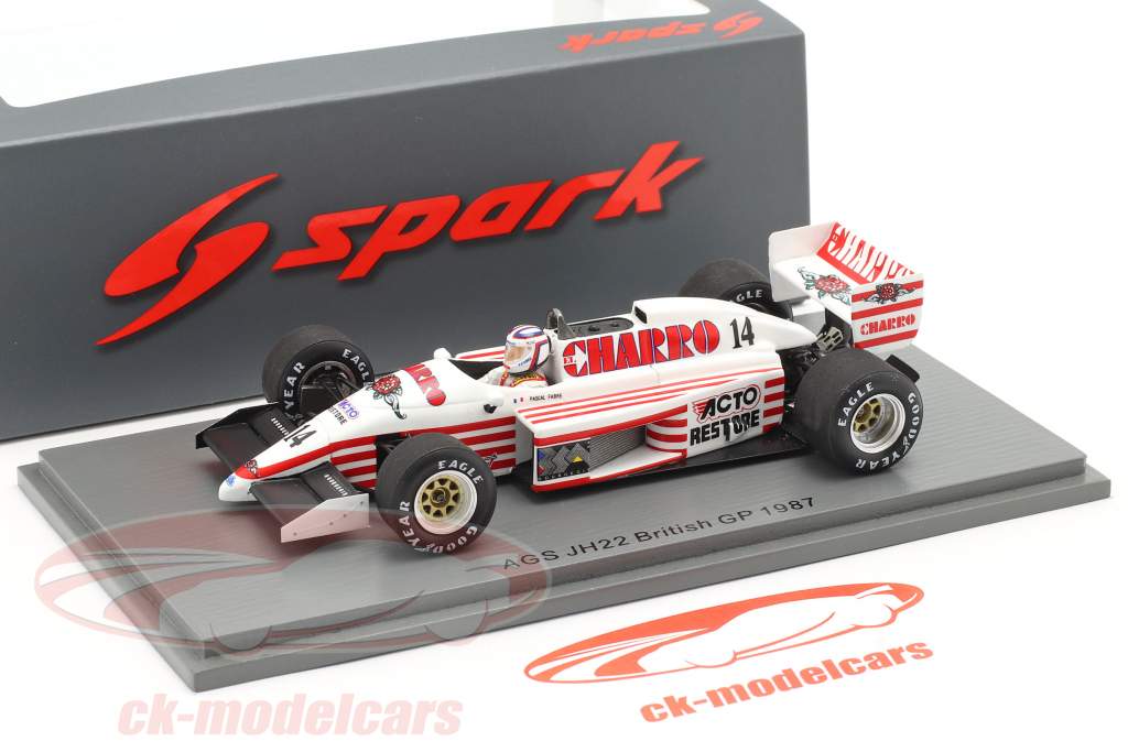 Pascal Fabre AGS JH22 #14 Britannico GP formula 1 1987 1:43 Spark