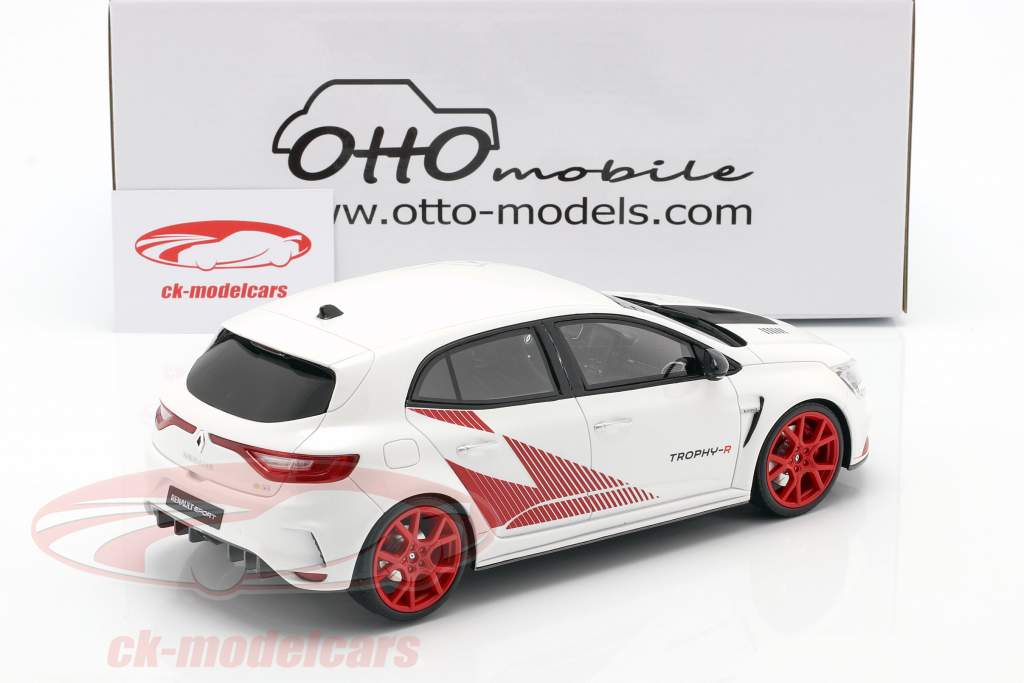 Renault Megane Trophy-R Год постройки 2019 белый / красный 1:18 OttOmobile