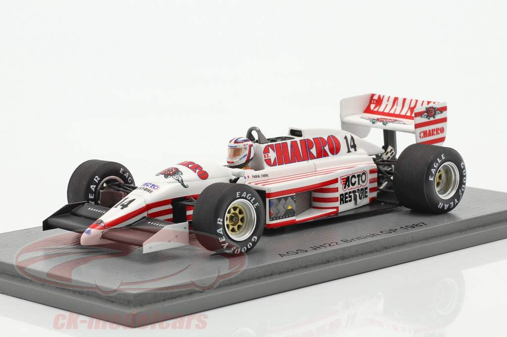 Pascal Fabre AGS JH22 #14 Britannico GP formula 1 1987 1:43 Spark