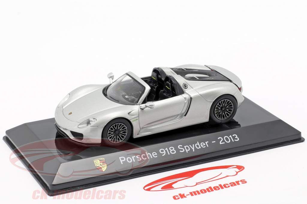Porsche 918 Spyder Baujahr 2013 liquid silber 1:43 Altaya