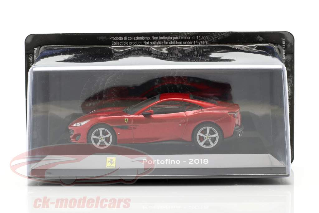 Ferrari Portofino jaar 2018 rood 1:43 Altaya