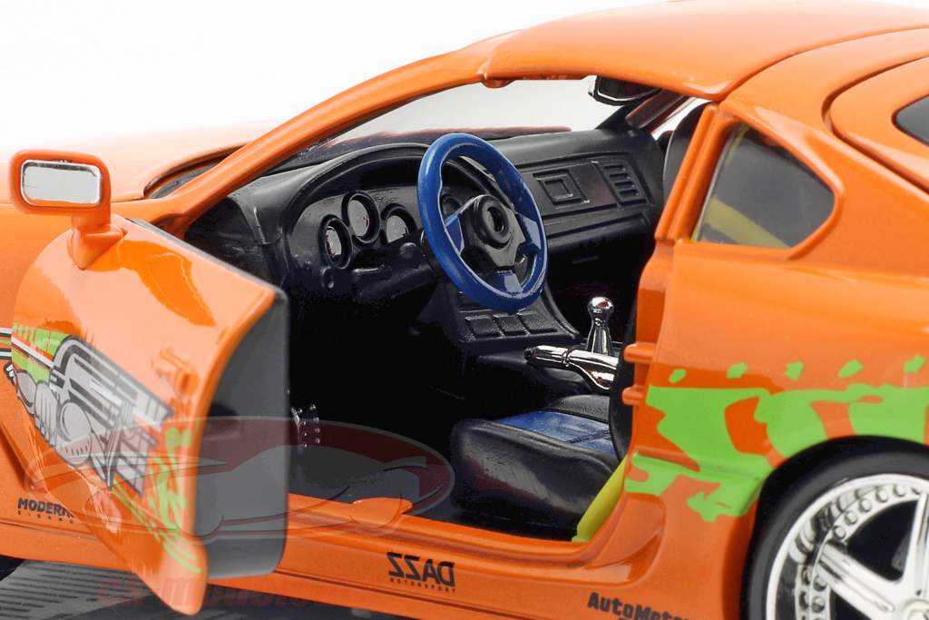Brian's Toyota Supra Movie Fast & Furious 7 (2015) orange 1:24 Jada Toys