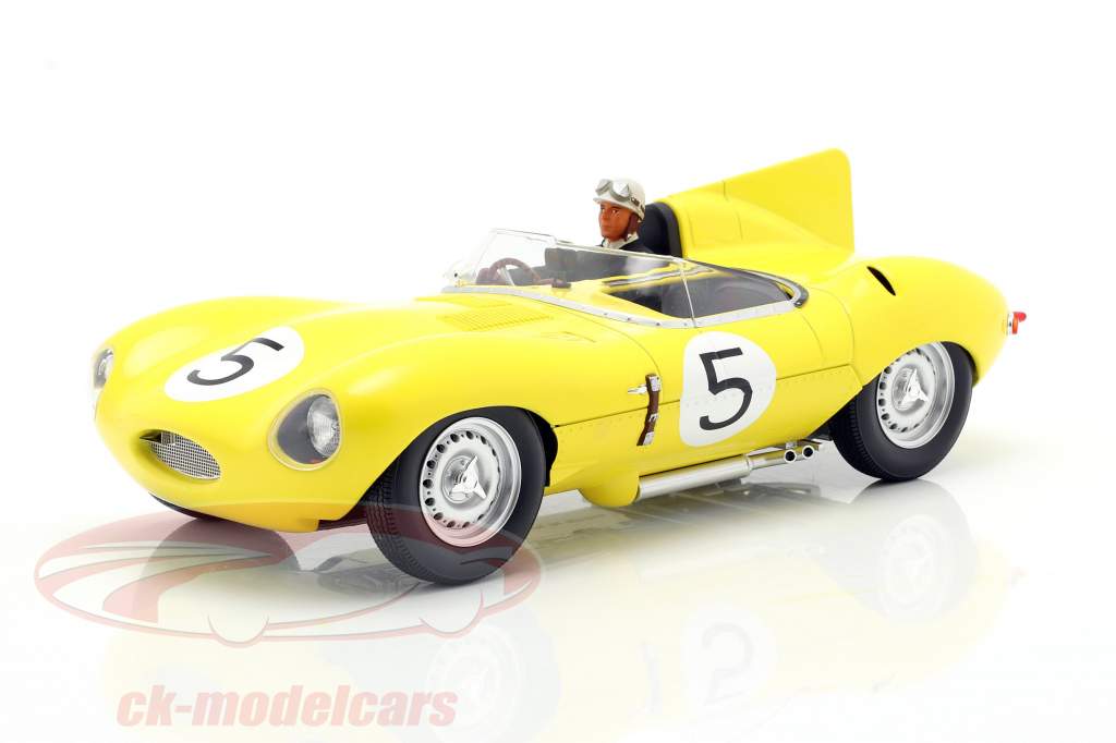 Set: Jaguar D-Type #5 4e 24h LeMans 1956 avec Figure de conducteur 1:18 CMR