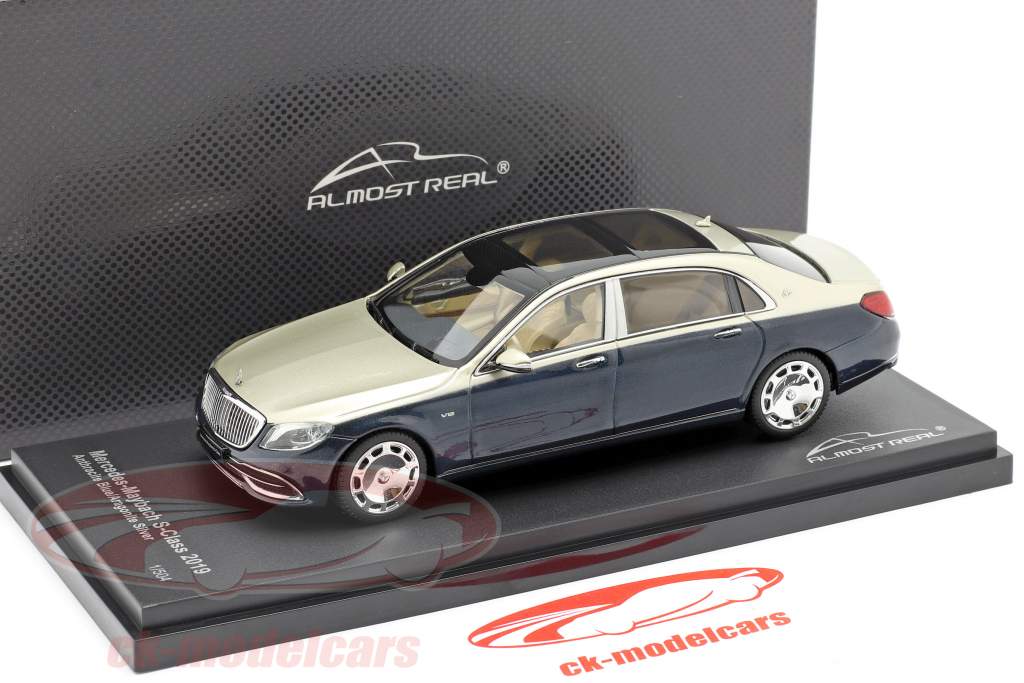 Mercedes-Maybach S class 2019 anthracite blue / aragonite silver 1:43 Almost Real