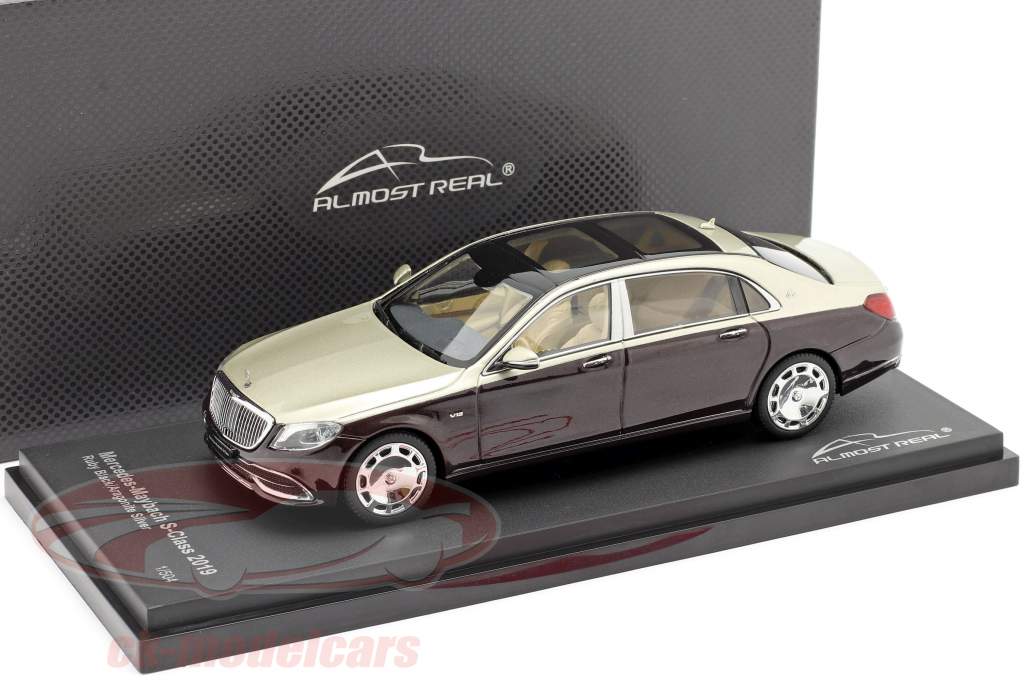 Mercedes-Maybach S class 2019 ruby black / aragonite silver 1:43 Almost Real