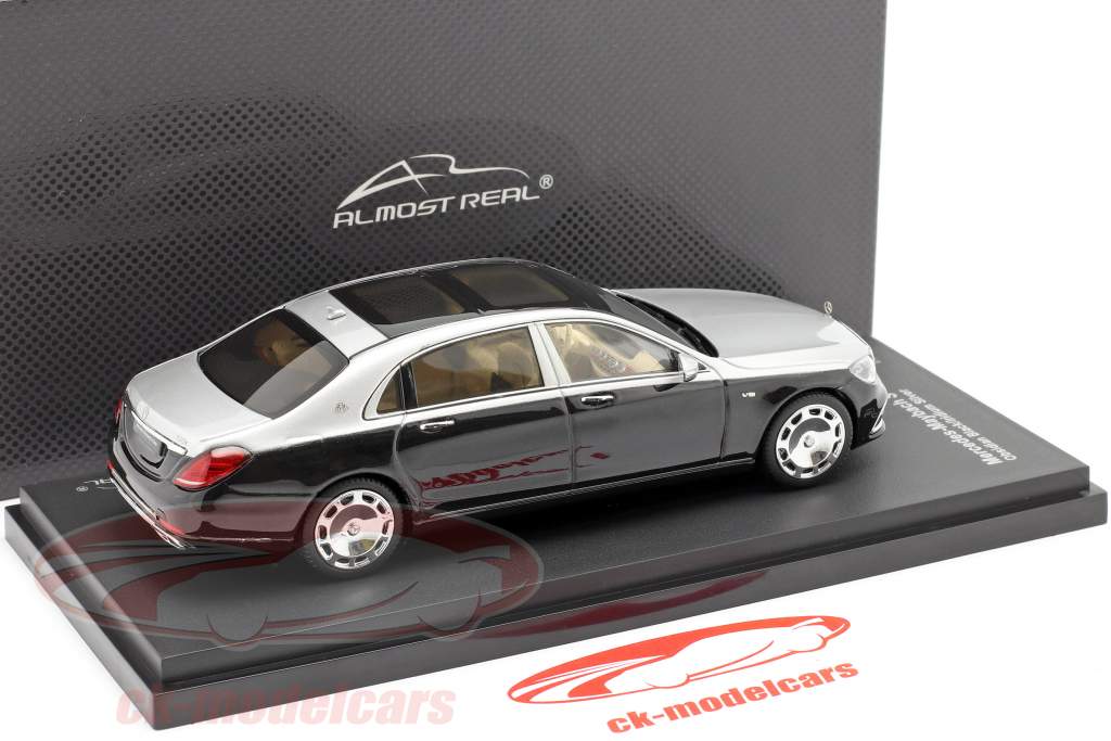 Mercedes-Maybach Classe S 2019 obsidian noir / iridium argent 1:43 Almost Real
