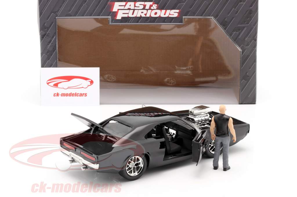 Dom's Dodge Charger R/T 1970 Movie Fast & Furious (2001) with figure 1:24 Jada Toys