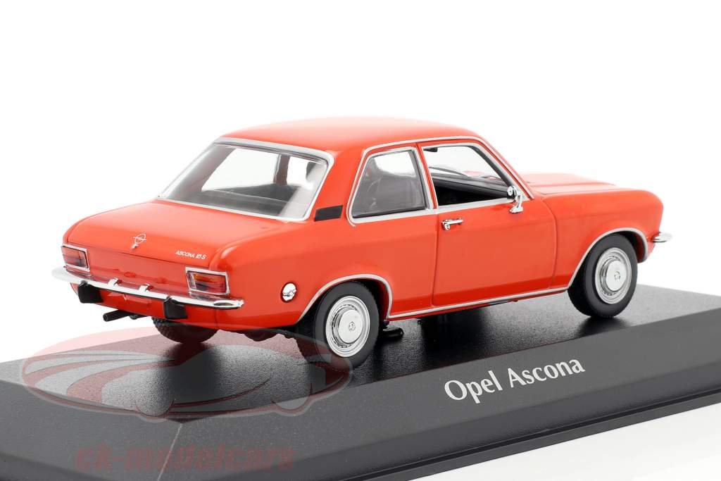 Opel Ascona A Byggeår 1970 rød 1:43 Minichamps