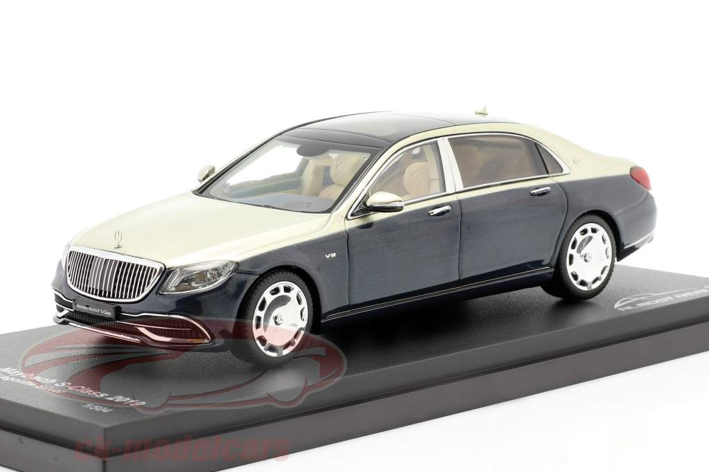 Mercedes-Maybach S class 2019 anthracite blue / aragonite silver 1:43 Almost Real
