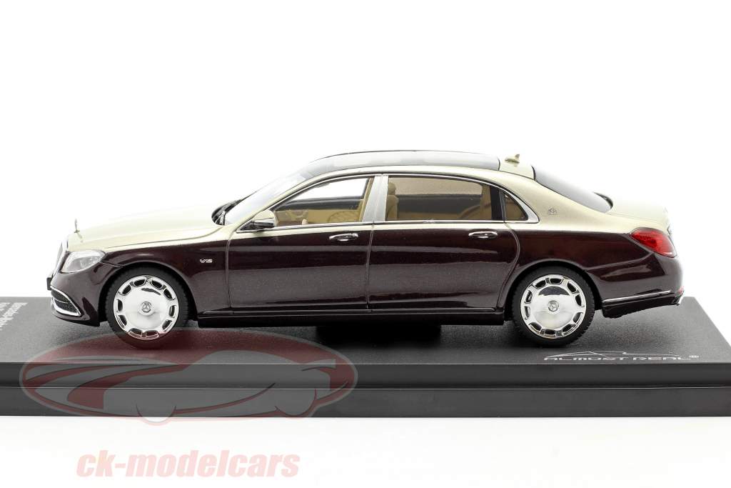 Mercedes-Maybach S class 2019 ruby black / aragonite silver 1:43 Almost Real
