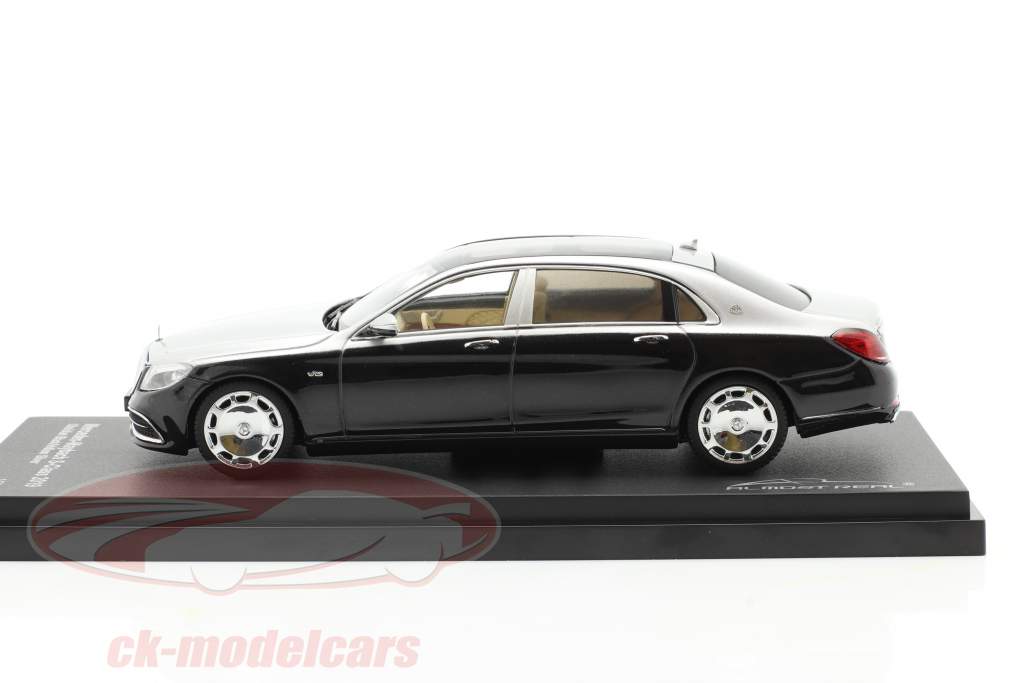 Mercedes-Maybach Classe S 2019 obsidian noir / iridium argent 1:43 Almost Real