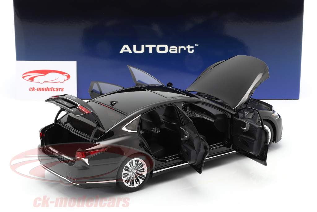 AUTOart Lexus LS500h 1:18 ブラック Lexus LS 500h Black with Black Interior 1/18 Model Car by