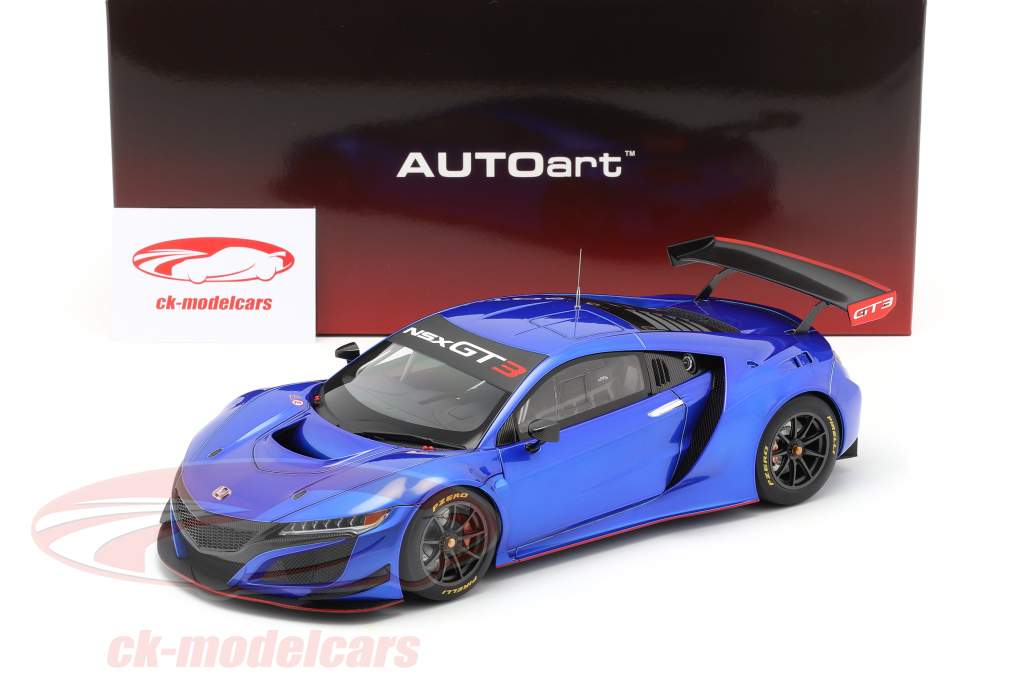 Honda NSX GT3 Année de construction 2018 hyper bleu 1:18 AUTOart
